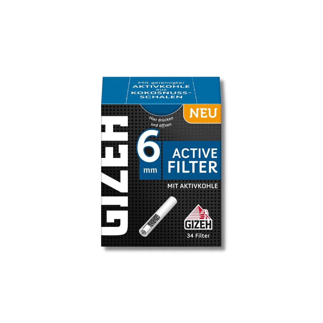  Gizeh 7-21014-30 Active Filter, Charcoal with Activated Carbon  Included, Ceramic Caps on Both Ends, 10 Pieces, Diameter 0.3 inches (8 mm)  x Length 1.4 inches (36 mm) : Home & Kitchen