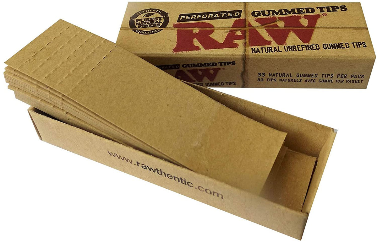 RAW Tips  Perforated Gummed (33 Tips) - American Rolling Club