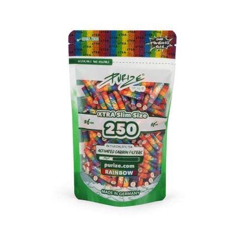 Purize Xtra Slim Filters Rainbow (Pack of 250 Filters)