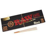 Raw Black King Size Pre-Rolled Cones-20 cones