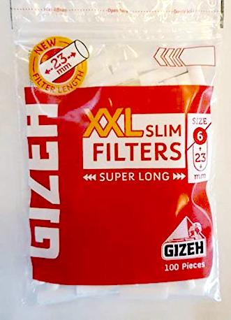 Gizeh Slim Filter XXL 6mm – THE ROLL N' PUFF