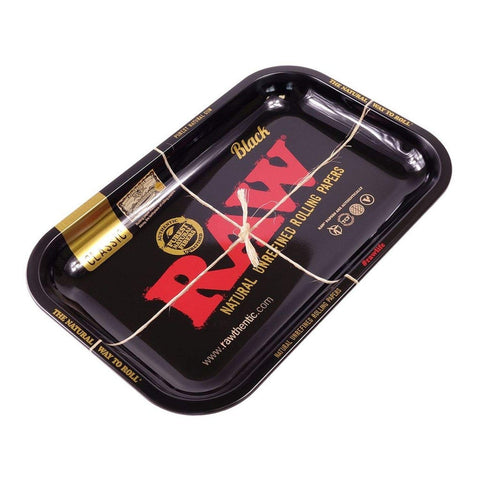 RAW GOLD & BLACK ROLLING TRAY-SMALL