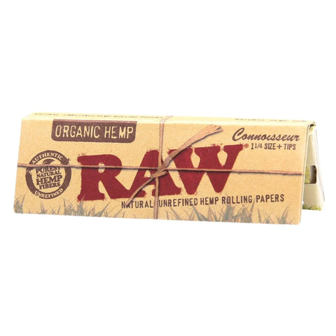RAW ORGANIC CONNOISSEUR 1 1/4TH PAPER+TIPS