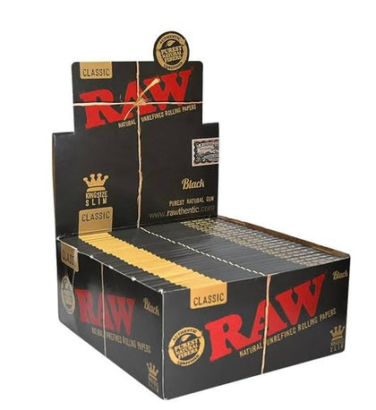 RAW BLACK KING SIZE ROLLING PAPERS (PACK OF 50)