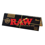 Raw Black 11/4th Rolling Papers