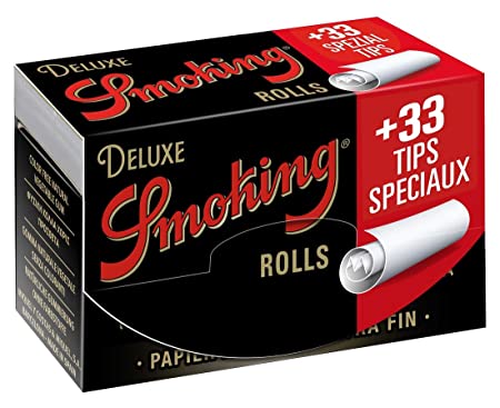 SMOKING DELUXE ROLLING PAPER ROLL WITH TIPS