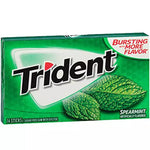 TRIDENT SPEARMINT SUGAR FREE GUM - 14 STICKS