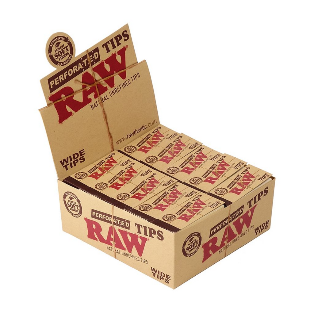 RAW PERFORATED WIDE TIPS FILTER TIPS ROACH BOOKS – THE ROLL N' PUFF